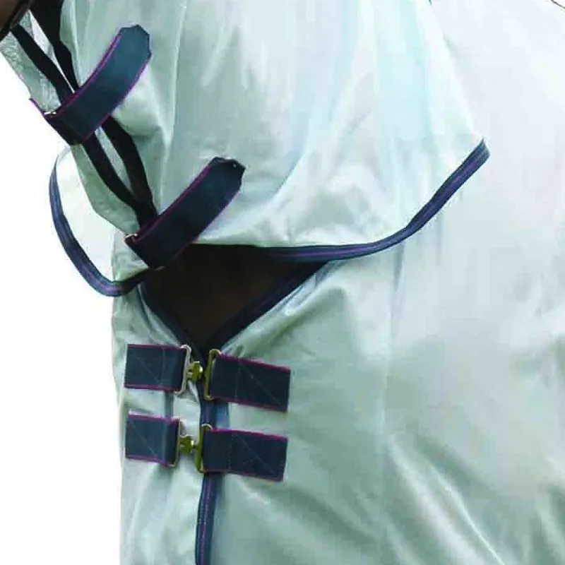 Weatherbeeta Saxon Mesh Combo Fly Rug Blue/Claret-1